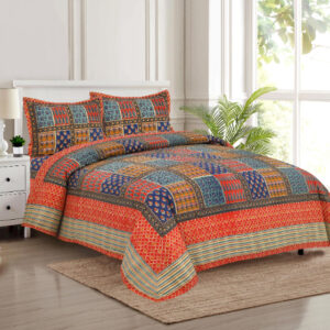 Cotton Printed Double Bedsheet with Pillow Covers