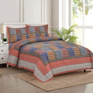 Cotton Printed Double Bedsheet with Pillow Covers