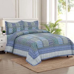 Cotton Printed Double Bedsheet with Pillow Covers