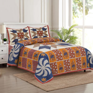 Cotton Printed Double Bedsheet with Pillow Covers