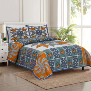 Cotton Printed Double Bedsheet with Pillow Covers