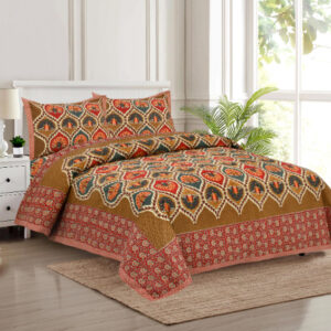 Cotton Printed Double Bedsheet with Pillow Covers