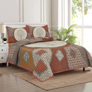 Cotton Printed Double Bedsheet with Pillow Covers