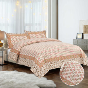 Cotton Printed Bagru New Theme Double Bed sheet with Pillow Cover