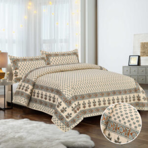 Cotton Printed Bagru New Theme Double Bed sheet with Pillow Cover