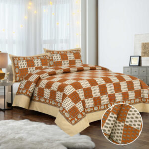 Cotton Printed Bagru New Theme Double Bed sheet with Pillow Cover