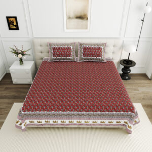 High Quality Cotton Printed Bindas Theme Double Bed Bedsheet With 2 Pillow Cover