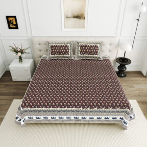 High Quality Cotton Printed Bindas Theme Double Bed Bedsheet With 2 Pillow Cover