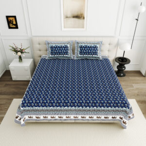 High Quality Cotton Printed Bindas Theme Double Bed Bedsheet With 2 Pillow Cover