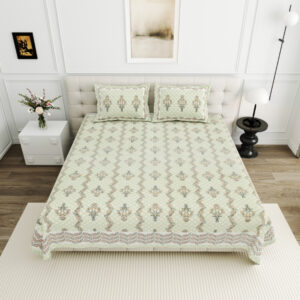 High Quality Cotton Printed Bindas Theme Double Bed Bedsheet With 2 Pillow Cover