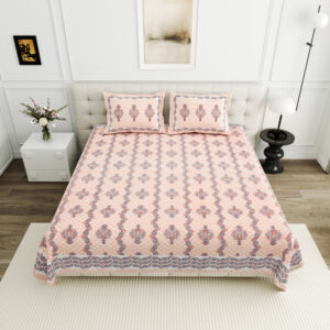 High Quality Cotton Printed Bindas Theme Double Bed Bedsheet With 2 Pillow Cover