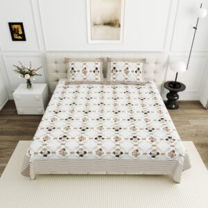 High Quality Cotton Printed Bindas Theme Double Bed Bedsheet With 2 Pillow Cover