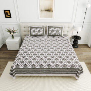 High Quality Cotton Printed Bindas Theme Double Bed Bedsheet With 2 Pillow Cover
