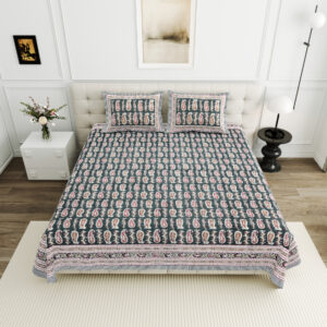 High Quality Cotton Printed Bindas Theme Double Bed Bedsheet With 2 Pillow Cover