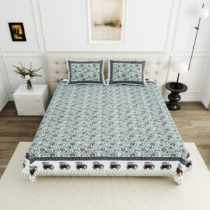 High Quality Cotton Printed Bindas Theme Double Bed Bedsheet With 2 Pillow Cover