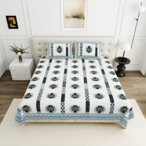 High Quality Cotton Printed Bindas Theme Double Bed Bedsheet With 2 Pillow Cover