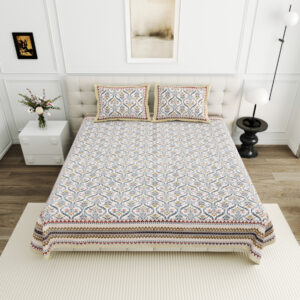 High Quality Cotton Printed Bindas Theme Double Bed Bedsheet With 2 Pillow Cover