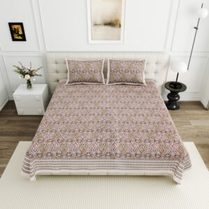 High Quality Cotton Printed Bindas Theme Double Bed Bedsheet With 2 Pillow Cover