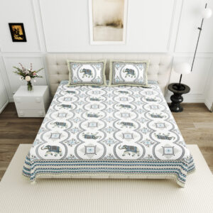 High Quality Cotton Printed Bindas Theme Double Bed Bedsheet With 2 Pillow Cover