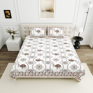 High Quality Cotton Printed Bindas Theme Double Bed Bedsheet With 2 Pillow Cover