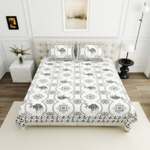 High Quality Cotton Printed Bindas Theme Double Bed Bedsheet With 2 Pillow Cover