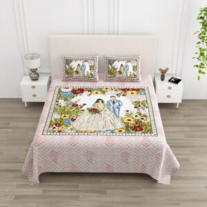 Cotton Printed Circus Double Bedsheet with Pillow Cover