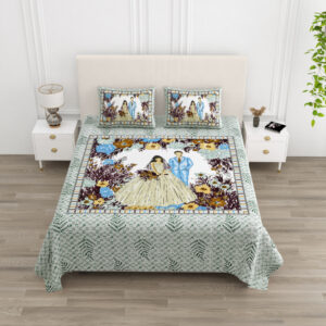 Cotton Printed Circus Double Bedsheet with Pillow Cover