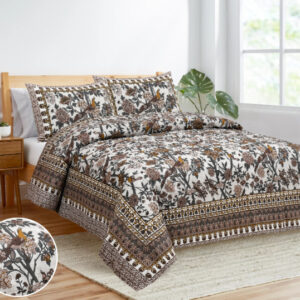 Cotton Printed Double Bedsheet with Pillow Covers