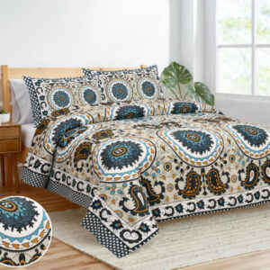 Cotton Printed Double Bedsheet with Pillow Covers