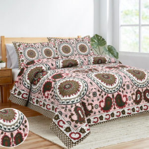 Cotton Printed Double Bedsheet with Pillow Covers