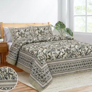 Cotton Printed Double Bedsheet with Pillow Covers