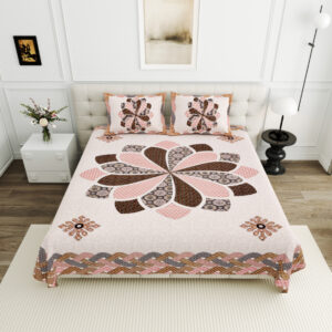 High Quality Cotton Printed Gangore Theme Double Bed Bedsheet With 2 Pillow Cover