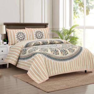 Cotton Printed Golcha Double Bedsheet with Pillow Cover