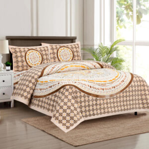 Cotton Printed Golcha Double Bedsheet with Pillow Cover