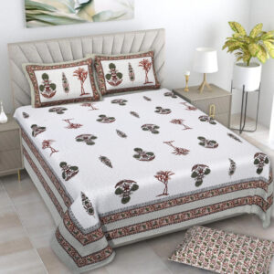 Cotton Printed Hungama Theam Double Bedsheet with Pillow Covers