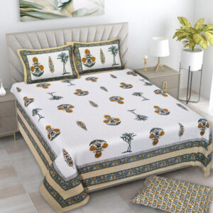 Cotton Printed Hungama Theam Double Bedsheet with Pillow Covers