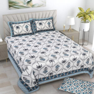 Cotton Printed Hungama Theam Double Bedsheet with Pillow Covers