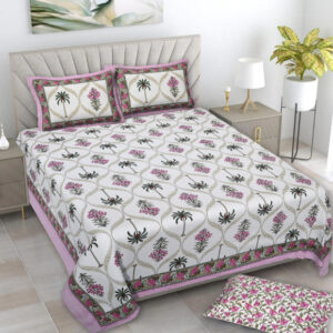 Cotton Printed Hungama Theam Double Bedsheet with Pillow Covers
