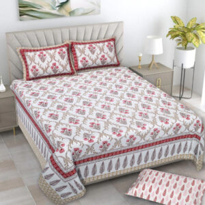 Cotton Printed Hungama Theam Double Bedsheet with Pillow Covers