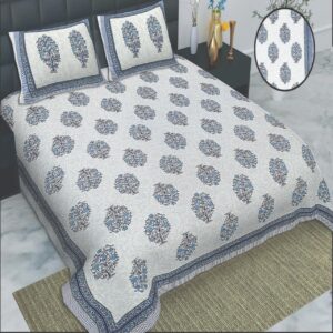 Jheel - Cotton Printed King Size Bedsheet with Pillow Cover
