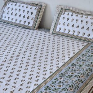 Jheel - Cotton Printed King Size Bedsheet with Pillow Cover