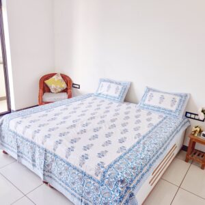 Jheel - Cotton Printed King Size Bedsheet with Pillow Cover