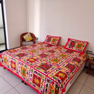 Jheel - Cotton Printed Double King Size Bedsheet with Pillow Cover
