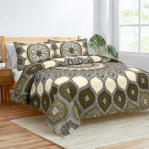 Cotton Printed Kaleen Theam Double Bedsheet with 2 Pillow Covers