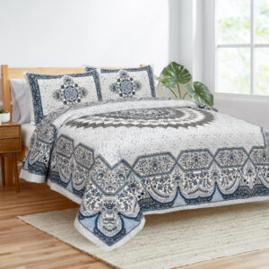 Cotton Printed Kaleen Theam Double Bedsheet with 2 Pillow Covers