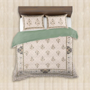 Cotton Printed Double Bedsheet with Pillow Covers