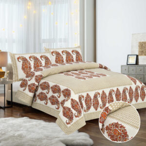 Cotton Printed Double Bedsheet with Pillow Covers