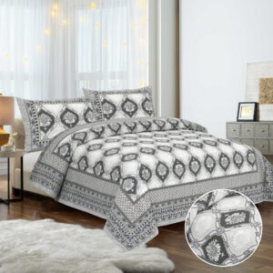 Cotton Printed Double Bedsheet with Pillow Covers