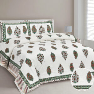 Cotton Printed Nyka Theme Double Bed Bedsheet with Pillow Cover