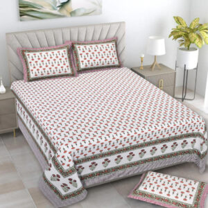 Cotton Printed Rangila Theme Double Bedsheet With Pillow Cover